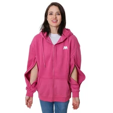 Warm Dialysis Chemo Infusion Jacket with Arm Zipper Hemodialysis Sweatshirt.