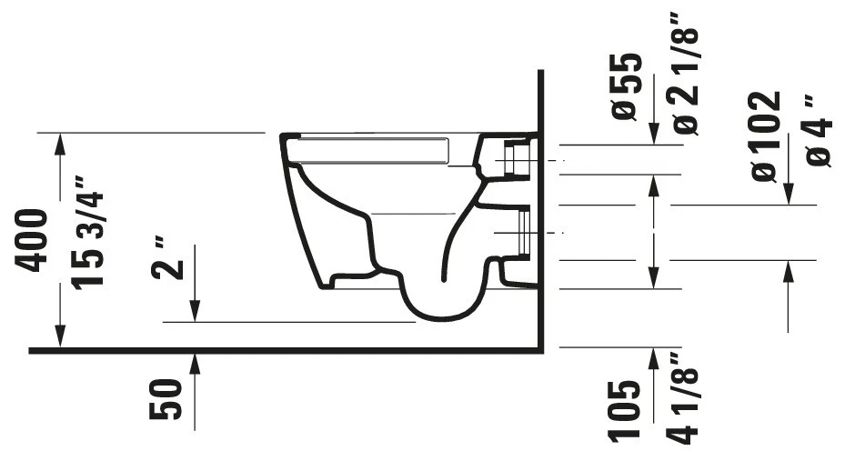 Esmalte higiênico branco Duravit 253009 ME by Starck vaso sanitário de parede - leve desgaste - Imagem 4 de 4