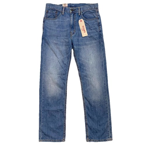 Levi's 505 Neu mit Etikett normale Passform Herrenjeans, Größe 33 x 32 Zoll - Medium Stonewash