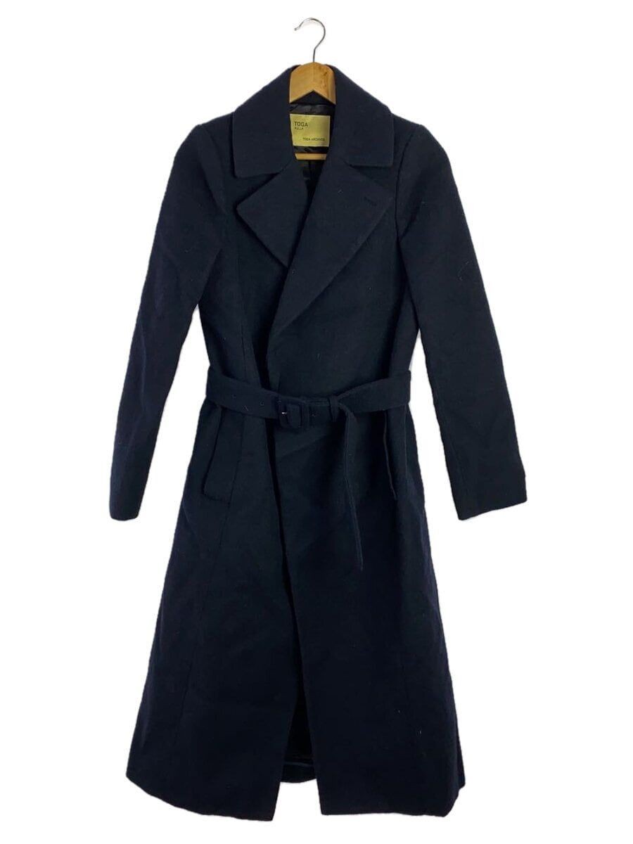 ALTRA TOGA ARCHIVES Altro Cappotto Chester Lana NVY Tinta Unita Spalla Lunga Imbottito