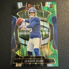 2025 Select - Jaxson Dart - Green and Yellow Prizm Shock - Rookie - Giants