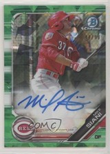 2019 Bowman Chrome HTA Green Atomic Refractor 44/99 Mike Siani #CPA-MS Auto 7m3