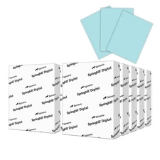 Springhill 8.5” x 11” Blue Colored Cardstock Paper, 65lb, 176gsm, 2,500 Sheets (