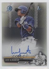 2017 Bowman Chrome Prospect Refractor 121/499 Luis Almanzar #CPA-LAL Auto 0c6