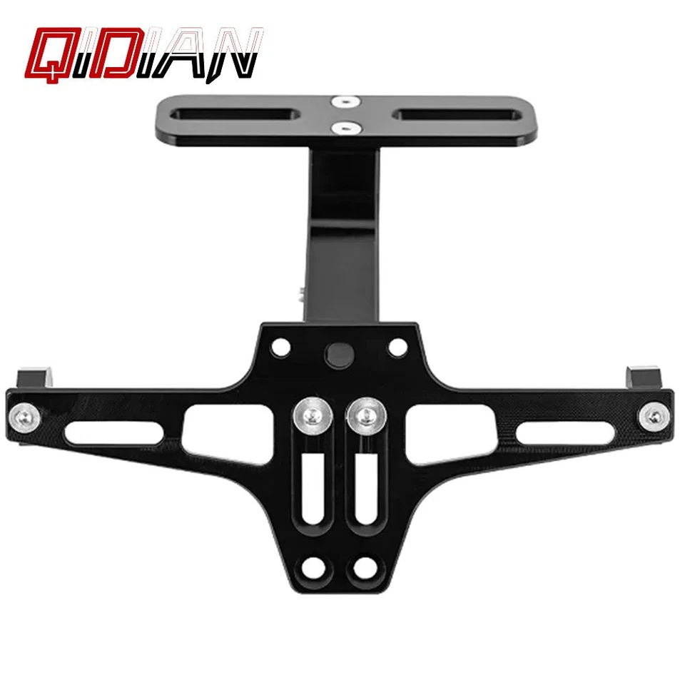 Soporte universal para matrícula de motocicleta Soporte para matrícula con luces LED Foto 3 de 4