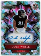 2021 Josh Whyle Wild Card Alumination NIL Rookie Holo Lux Silver Auto 29/99. rookie card picture