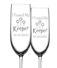 I found my Keeper Personalized Wedding Champagne Flutes -Set of 2 for bride