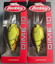 2- Berkley Dime 3/5 oz 2.50'' Size 10  Rootbeer Craw Crankbaits Value BUY!!