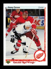 Jimmy Carson 1990-91 Upper Deck Hockey NHL #132b Detroit Red Wings