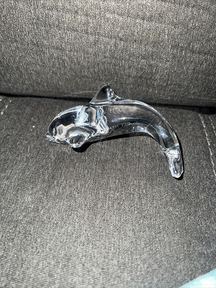 ドーンオブザドルフィン Dawn France Dolphin Signed . Clear Glass | eBay