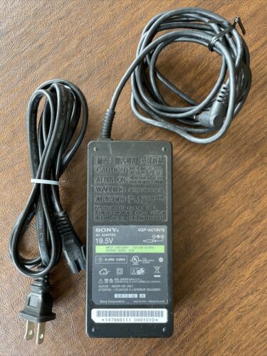 Sony VGP-AC19V13 19.5V 4.7A Notebook Ac Adapter - Original OEM - Picture 1 of 3