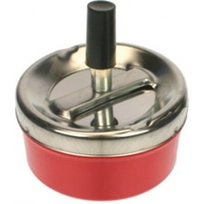 Aschenbecher mit Drehfunktion "Wind" Dreh-Aschenbecher Sturm Ascher Ø 9,5 cm rot