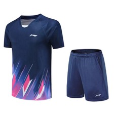 Li Ning Men's Table Tennis Badminton T-shirts  Shorts Suit Sports Sets 5054