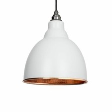 From The Anvil Light Grey & Hammered Copper Brindley Pendant