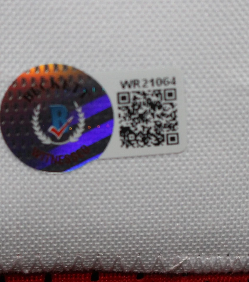 Jersey Patrick Willis Autografiado/Firmado Estilo Profesional Rojo XL Beckett BAS 34660 Foto 3 de 4