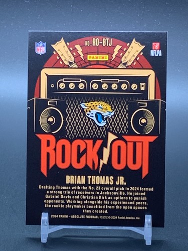 2024 Panini Absolute Rock Out RO-BTJ BRIAN THOMAS JR. Jacksonville Jaguars RC - Picture 2 of 2
