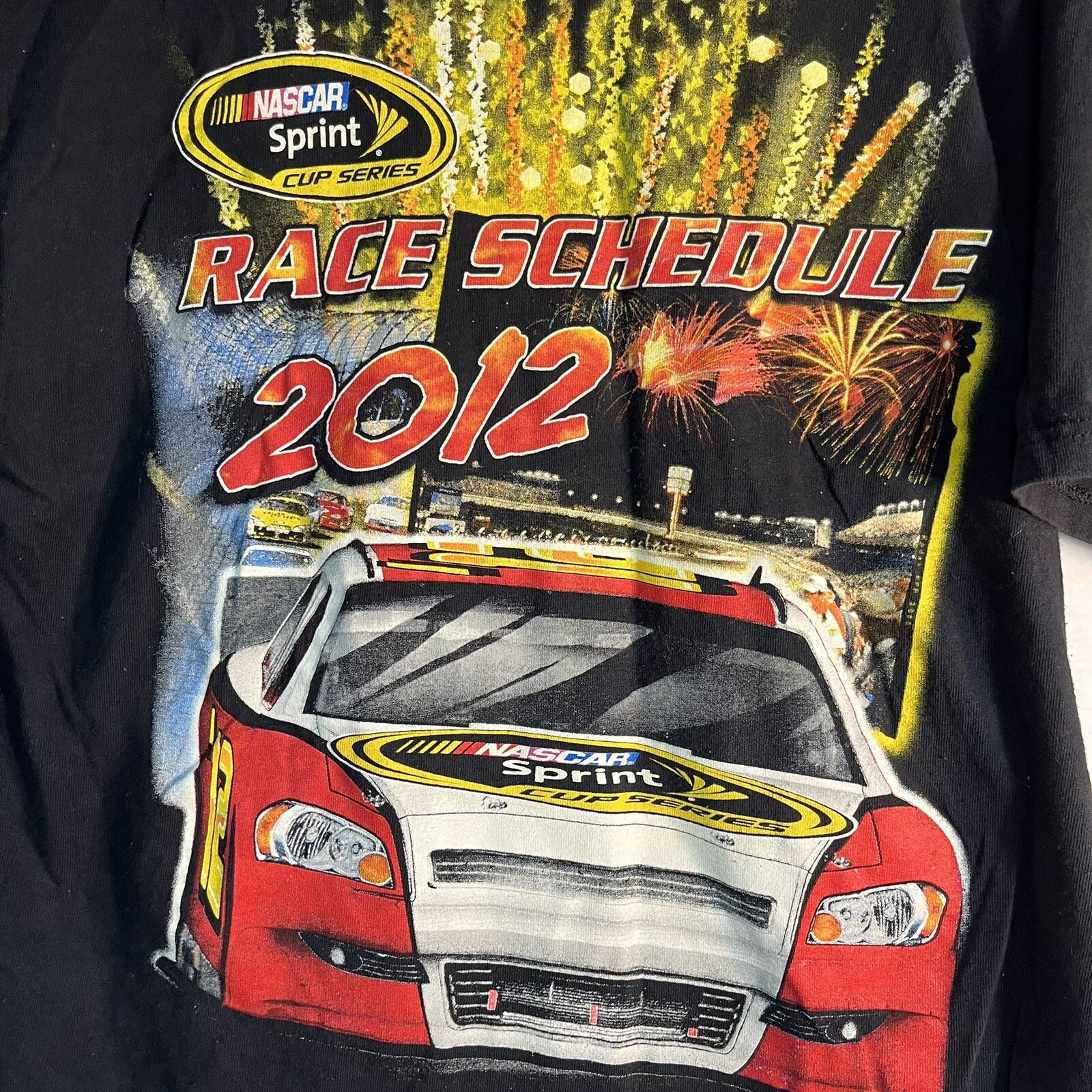 2012 NASCAR Sprint Cup Series Racing Checkered Flag XL T-Shirt