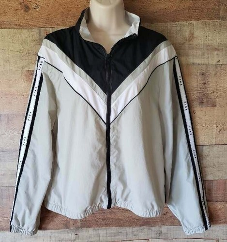 Graphic Windbreaker Jacket Gray 