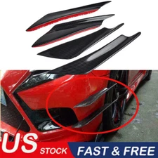 Glossy Carbon Fiber Car Bumper Fin Canard Splitter Diffuser Valence Spoiler Lip