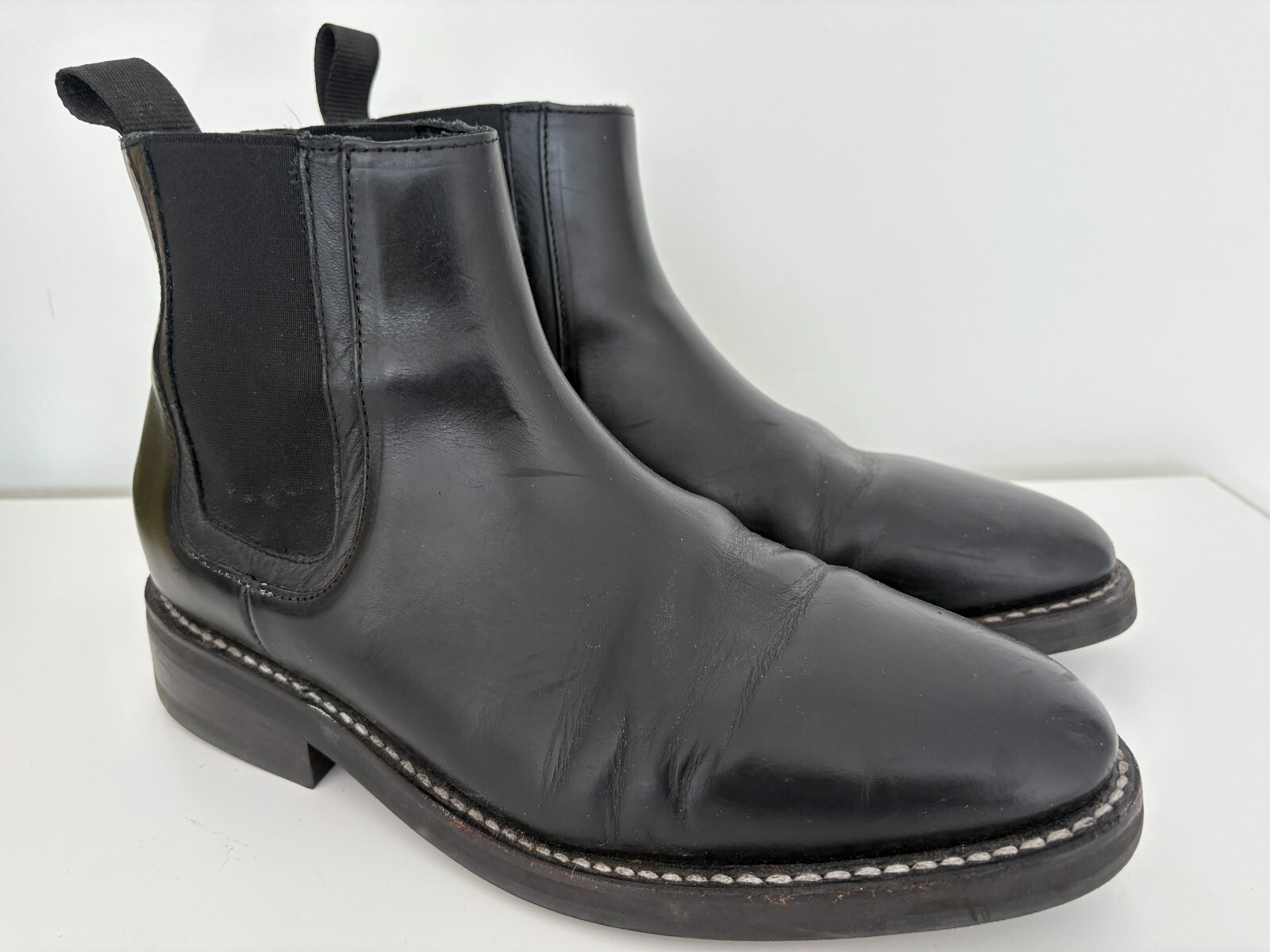 Thursday Boots Duke Black Leather Chelsea Boots for Men Size 9-image