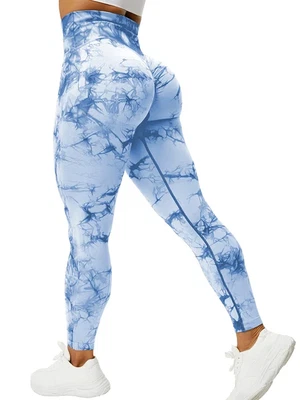 S-XL sans Couture Tie And Dye Taille Haute Legging Décontracté Gym Actif Usure - Photo 1/4