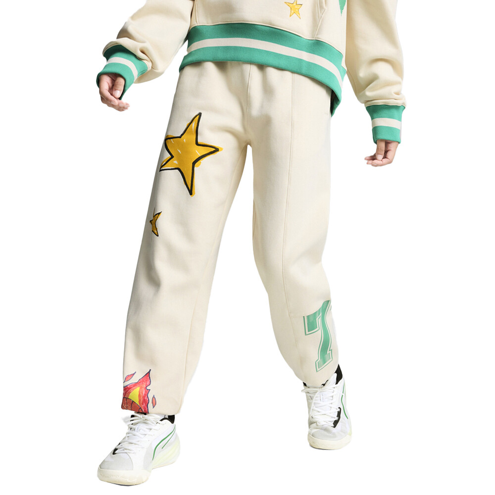 Puma Приобретает хитрые гендерно нейтральные спортивные штаны, мужские белоснежные повседневные спортивные штаны-боты