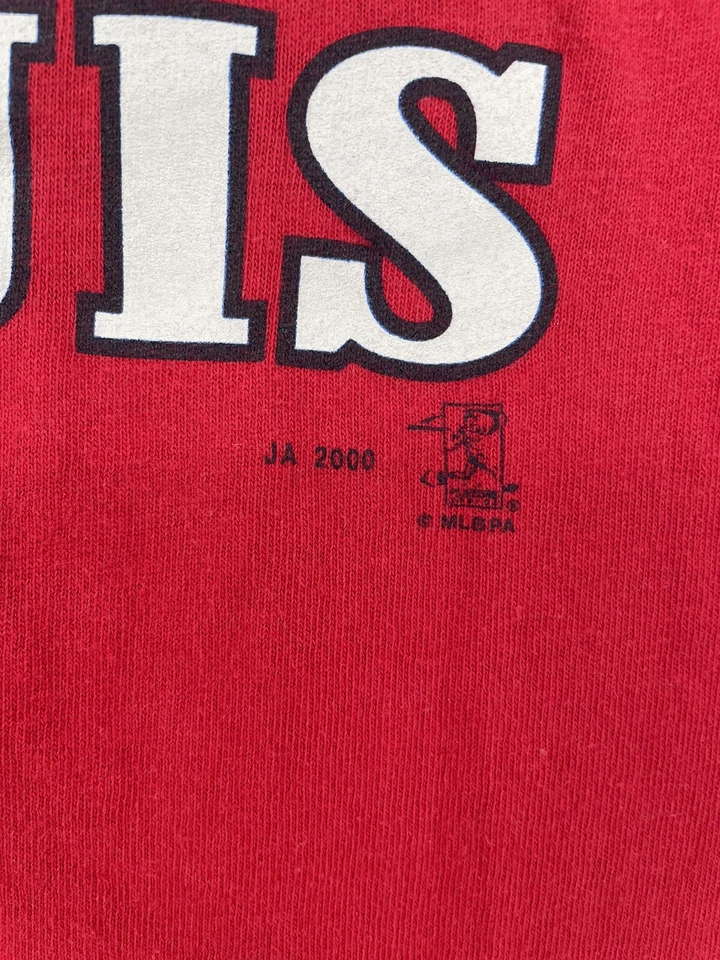 Camisa DE COLECCIÓN Cardenales de San Luis Adulto Grande Roja Jim Edmonds 2000 Y2K Hombres Foto 4 de 4