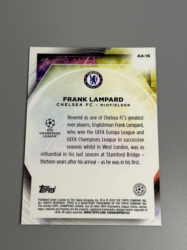Frank Lampard 2022-23 Topps Merlin Chrome UEFA Ageless Alchemy AA-16 Chelsea - Picture 2 of 2