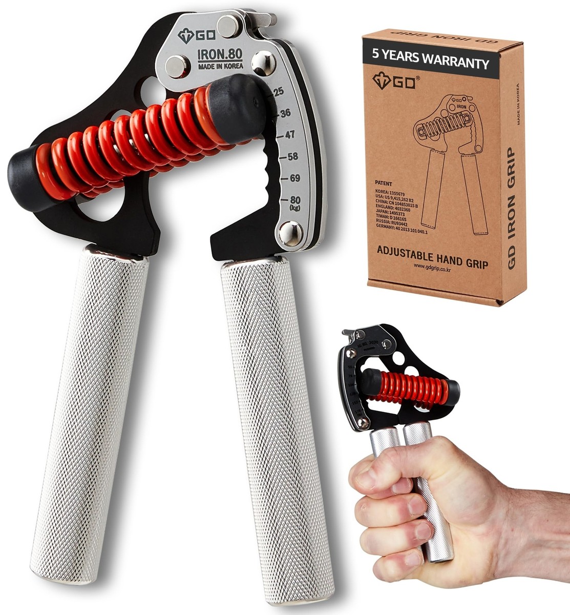 H*o様 ハンドグリッパーGuide 0.5 No.1 GD IRON GRIP GD GRIP Adjustable Hand Gripper, Hand Strengthener (55 to 198 lb