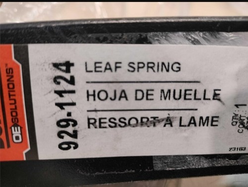 Dorman 929-1124 Utility Trailer Leaf Spring, Eye/Slipper:Hook, 2" W, 26 3/8"L - Picture 9 of 10