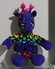 Build A Bear Wild Style Rainbow Multi-Color Giraffe Stuffed Animal 19" Purple
