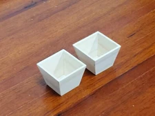 Dollhouse Box Planter Wood Square Set of 2 1:12 Scale by Falcon Miniatures