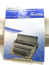 Sharp Portable Electronic Typewriter Operation Manual Model PA-3100 thumbnail