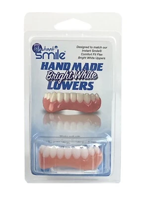Instant Smile Handmade Cosmetic Teeth Bright White Lower Veneer 1 Size Fits Most