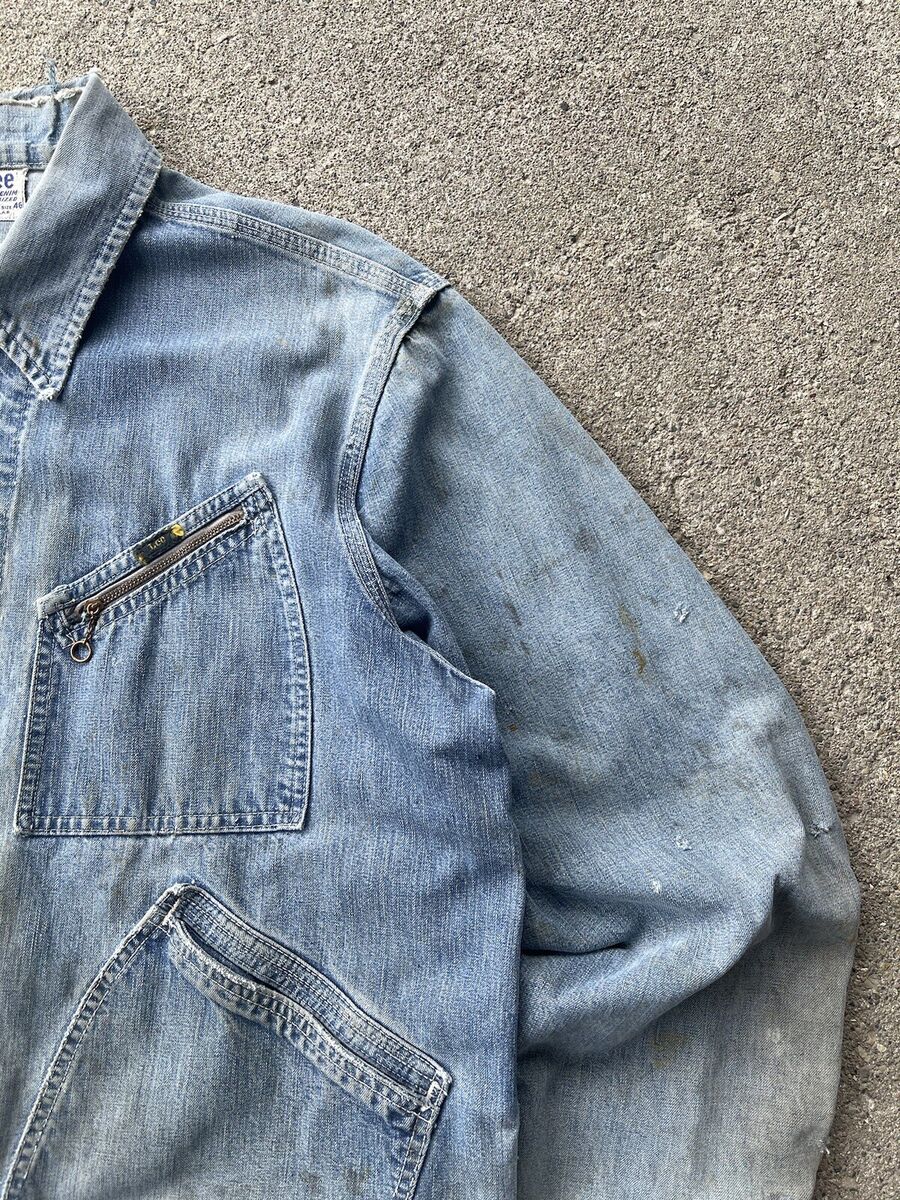 50s No Trademark Lee Jelt 91 B Denim Zip Jacket Size 46 50s No Trademark Lee Jelt 91 B Denim Zip Jacket Size 46