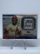 LOU BROCK - 2021 TOPPS SERIES 2 70TH ANNIVERSARY PATCH CARD #T70P-LB CARDINALS