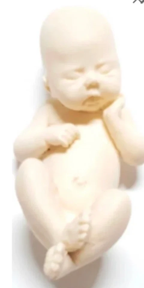 Molde para bebé 3D, molde de silicona, molde de arcilla polimérica, resina, yeso, jabón, vela, bebé Foto 3 de 4
