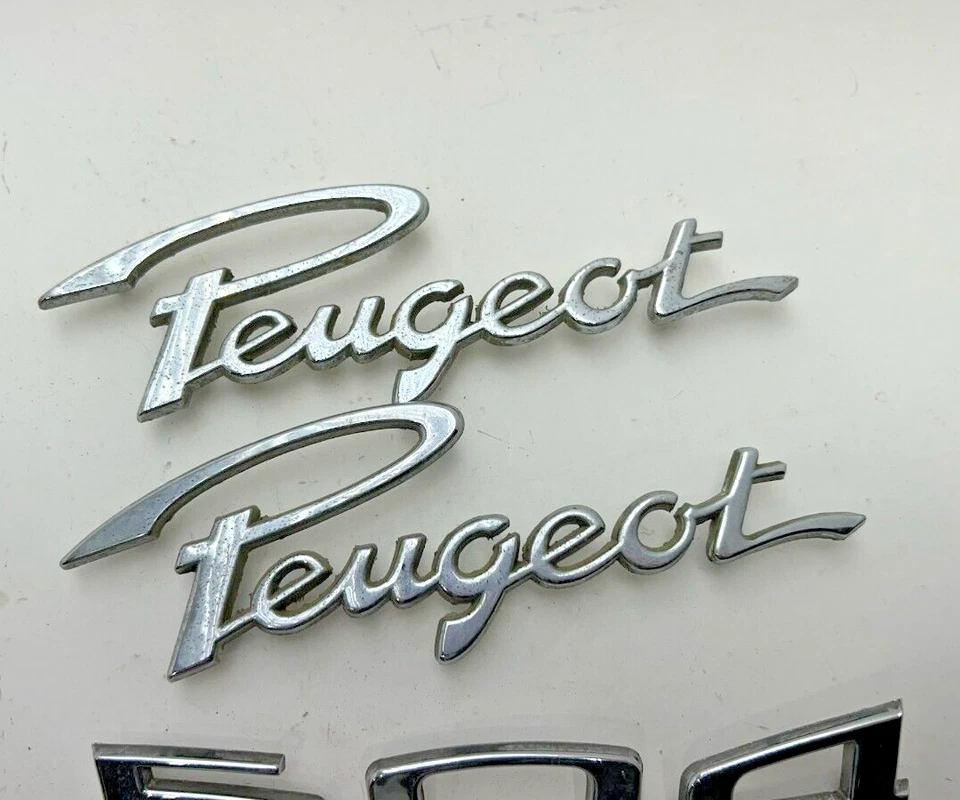1977 Peugeot 504 Emblems Chrome Badge Nameplate Trim Molding Ornament Lot of 4 - Image 4 of 4