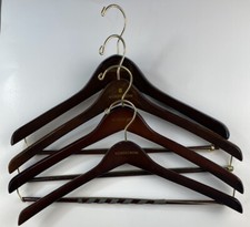 Vintage Nordstrom Sturdy Wooden Hangers High Gloss Lot Of 4