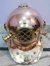 Casque de plongeur plongeur marine massif 18" cuivre et laiton US Navy Mark V designer