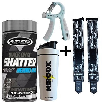 MuscleTech - Shatter SX-7 Black Onyx  Neuro N.O. 60Caps-  Dose deformiert