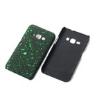 Handy Hülle Schutz Case Bumper Etuis für Samsung Galaxy J1 2016 3D Sterne Grün