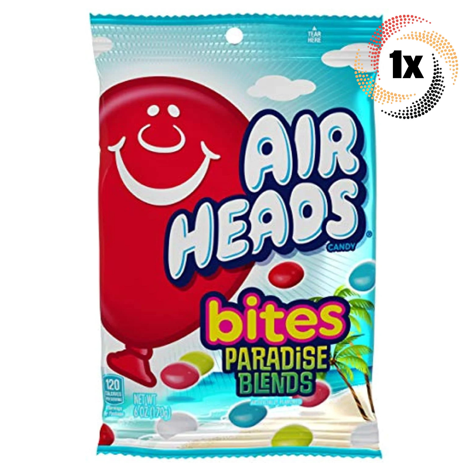 1x Пакетик конфет Airheads Paradise Blends Ассорти из ароматизированных конфет Bite Size Bites | 6 унций