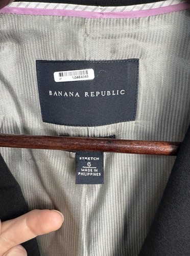 Blazer Banana Republic 96% lana vergine nero elasticizzato taglia 6 Italia vestibilità classica - Foto 10 di 23