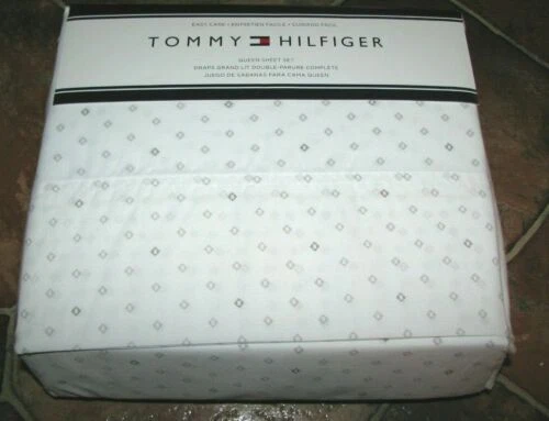 Tommy Hilfiger Cotton Blend Geometric Bed Sheets