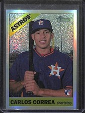2015 Topps Heritage Baseball Chrome Refractor #563 Carlos Correa No 349 of 566
