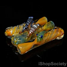 3.5" Golden Lizard One Hitter Tobacco Smoking Pipe One Hit - P547