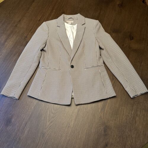 H&M Women's Blazer One Button Suit Jacket Sport Coat Size 10 Lined - Imagen 1 de 19
