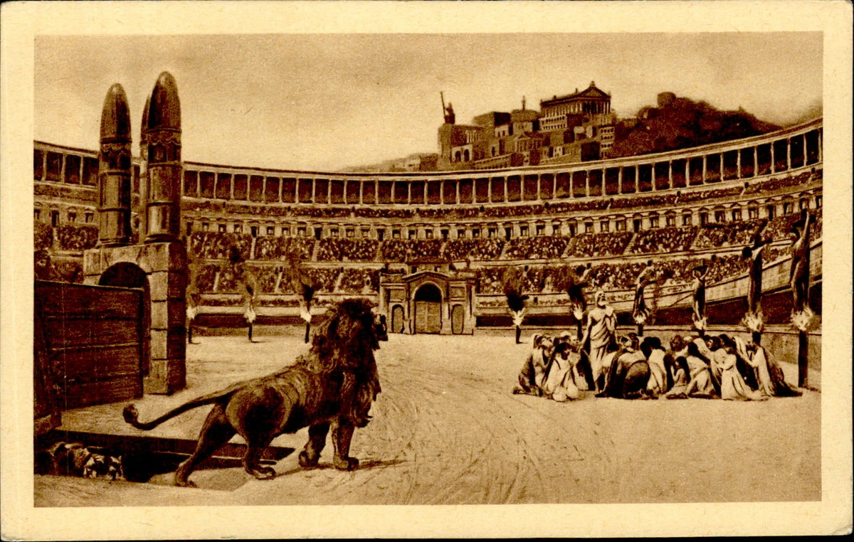 CE09206 italy roma roman colosseum recreation christian martyrs' last  prayer | eBay