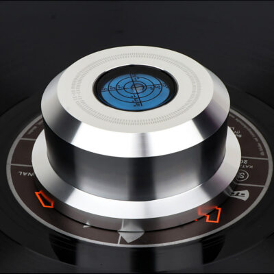 Monosaudio Aluminum Record Weight Clamp Turntable Stabilizer with Bubble Level